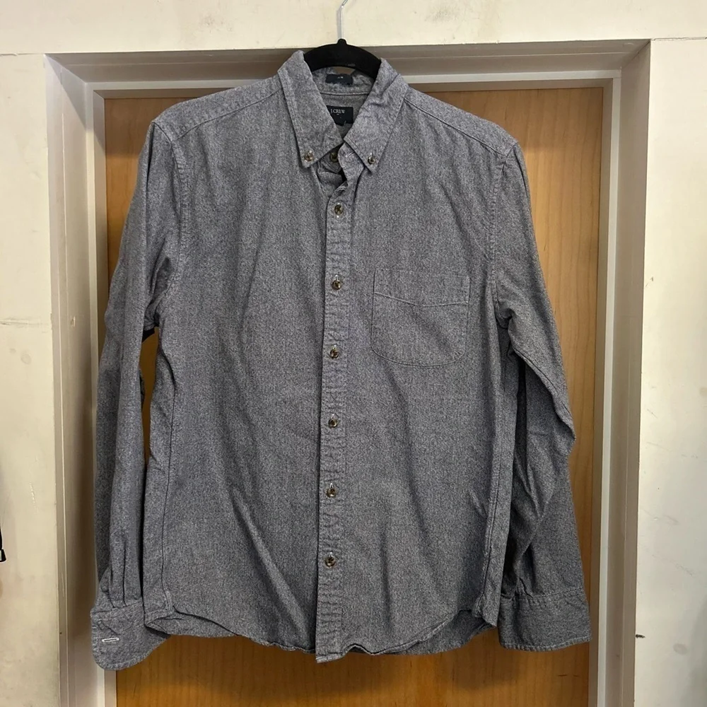 J Crew MENS Slim Fit Jaspe Button Down Cotton Shirt - size M